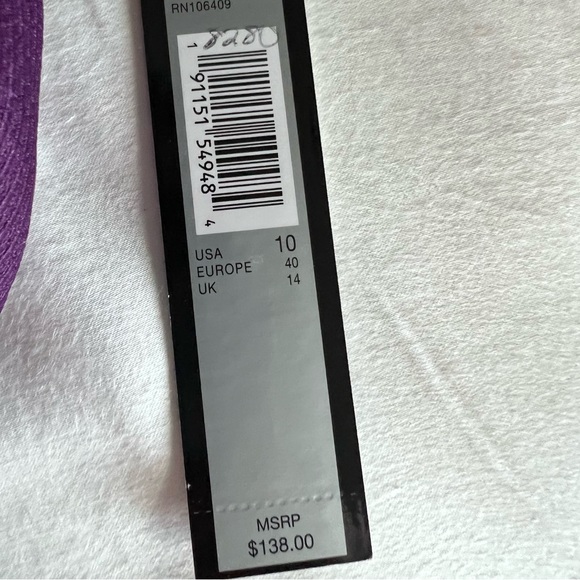 Tahari Sleeveless Fit & Flare Bow Waist Plum Dress Size 10 - Picture 8 of 10